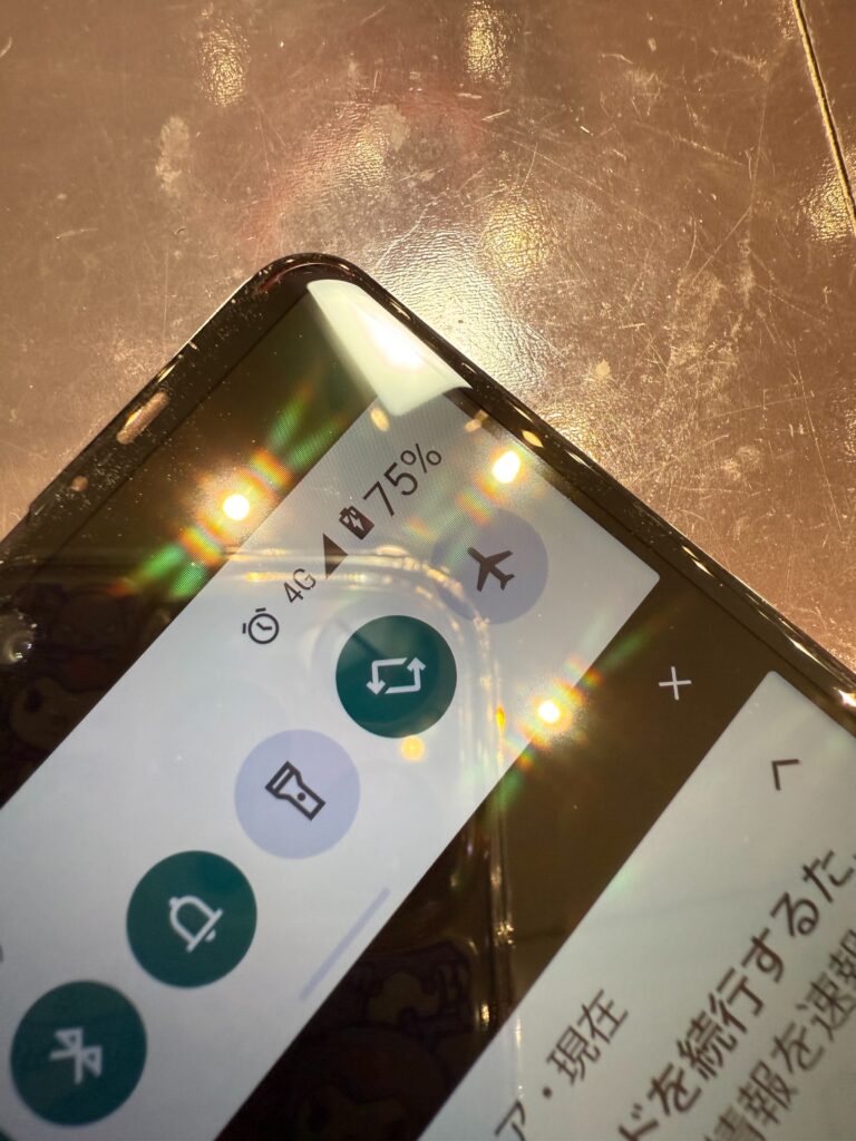 AQUOS sense5G 新品バッテリー充電上昇確認中 宮崎店修理実績